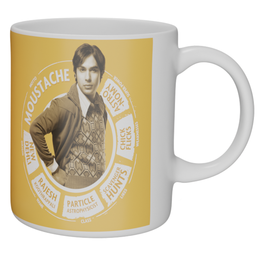 The Big Bang Theory Raj Moustache Mug