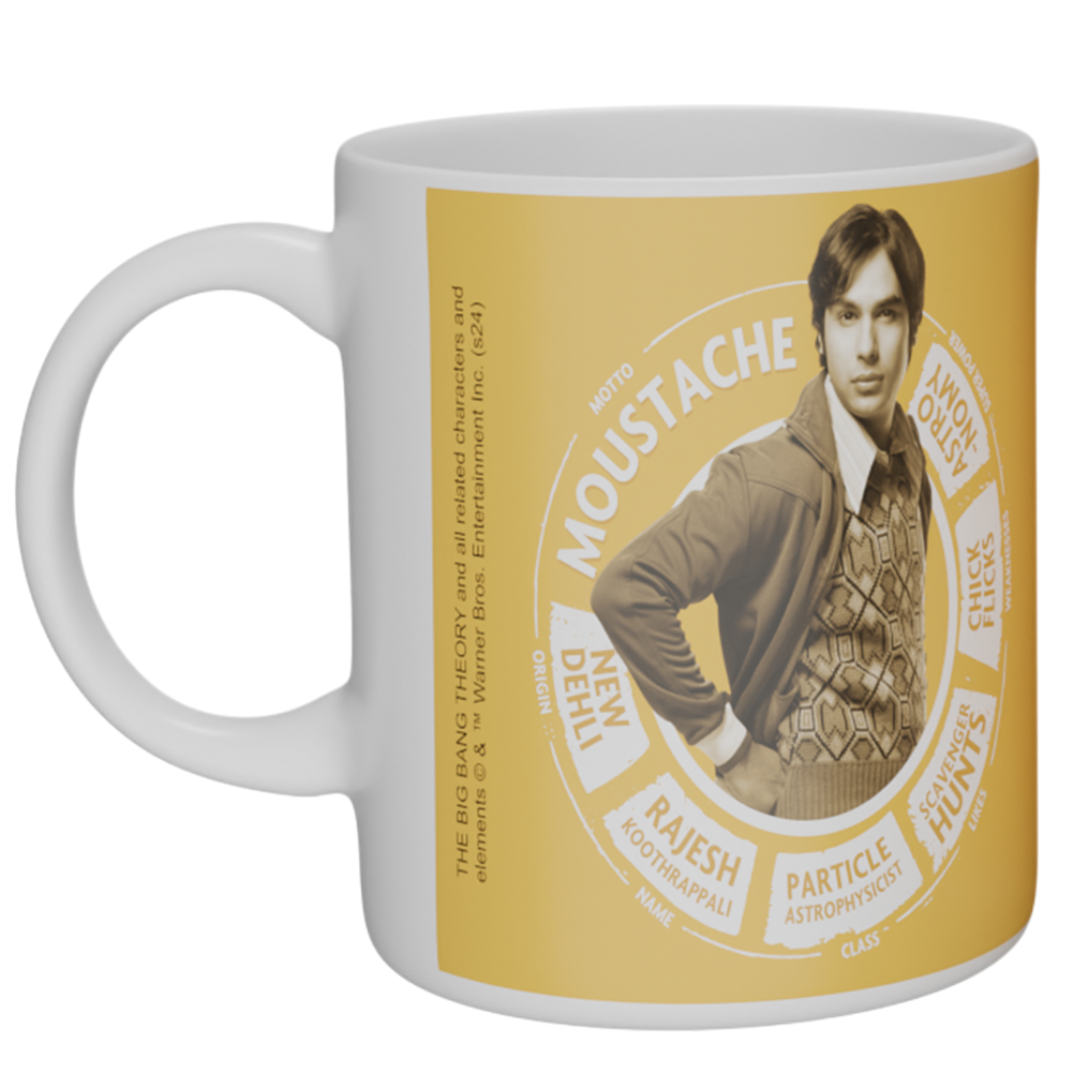 The Big Bang Theory Raj Moustache Mug