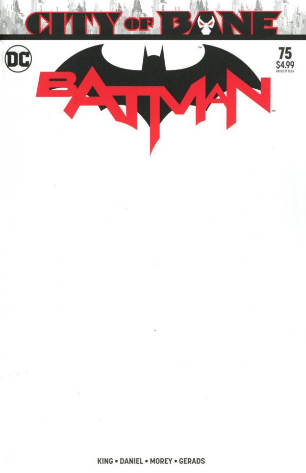 Batman #75 Blank Variant 2019