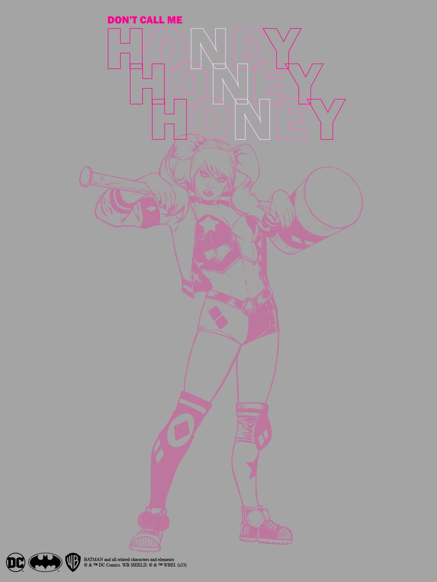 Harley Quinn Gray & Pink Poster #25