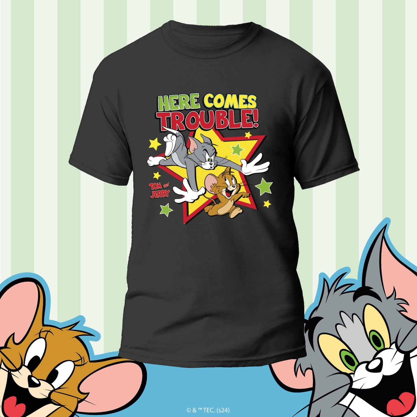 Tom & Jerry Here Comes Trouble T-Shirt