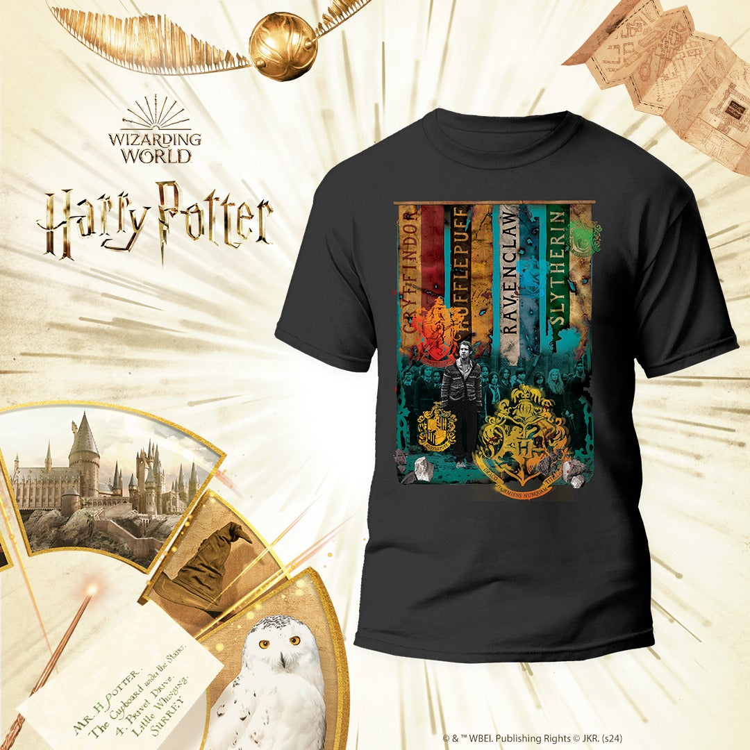 Harry Potter Hogwarts House Banners T-Shirt