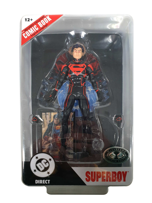 McFarlane Toys Superboy with Comic (Chase Version) 7 Inch (Platinum Edition) Action Figure