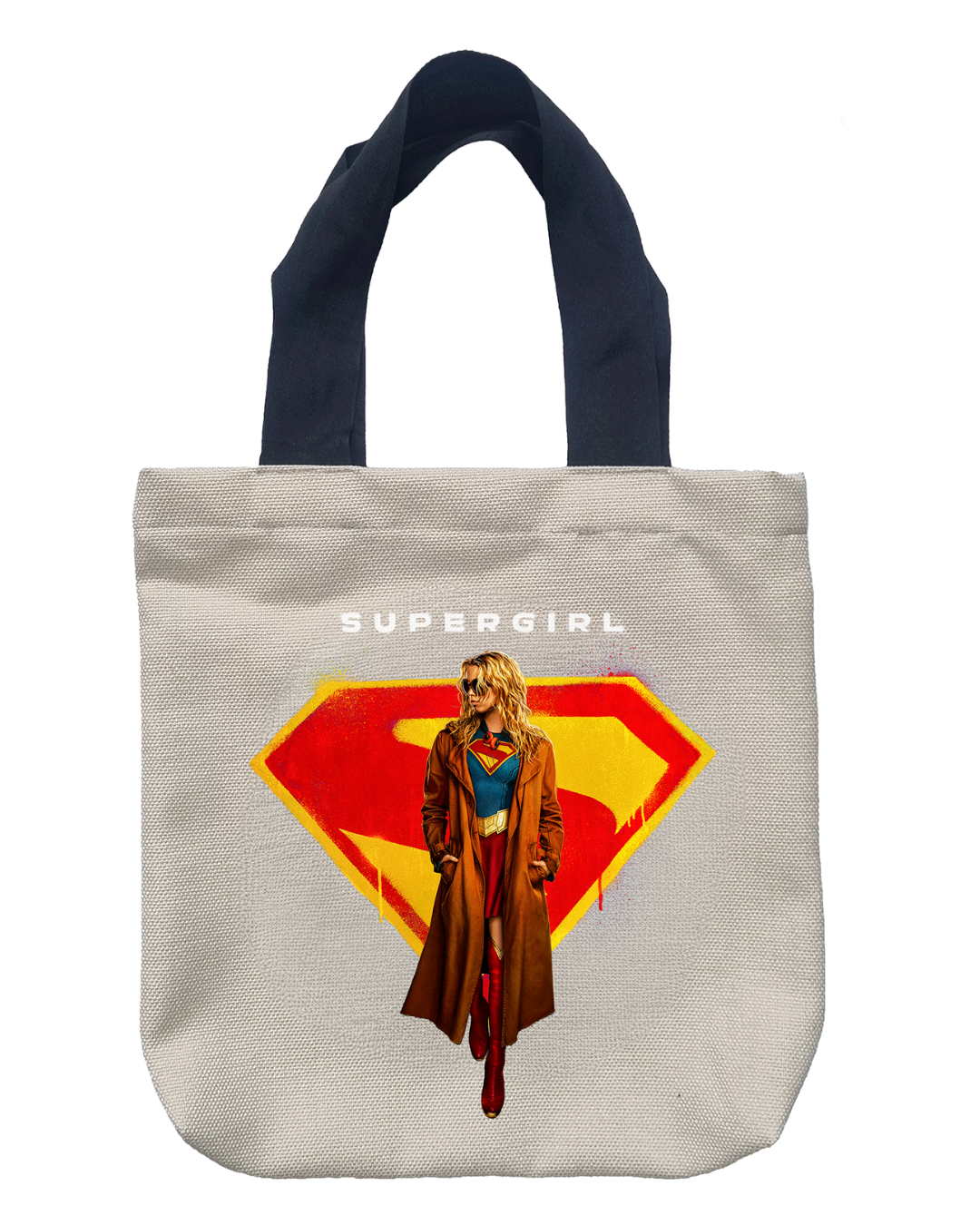 Supergirl Movie with Shield Tote Bag