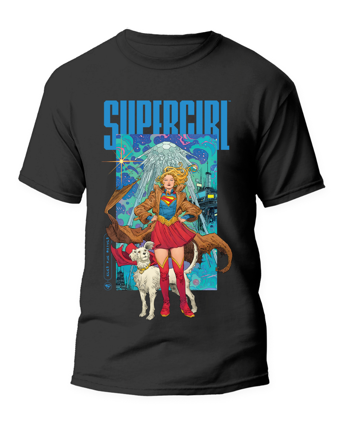 Supergirl Artwork Black T-Shirt