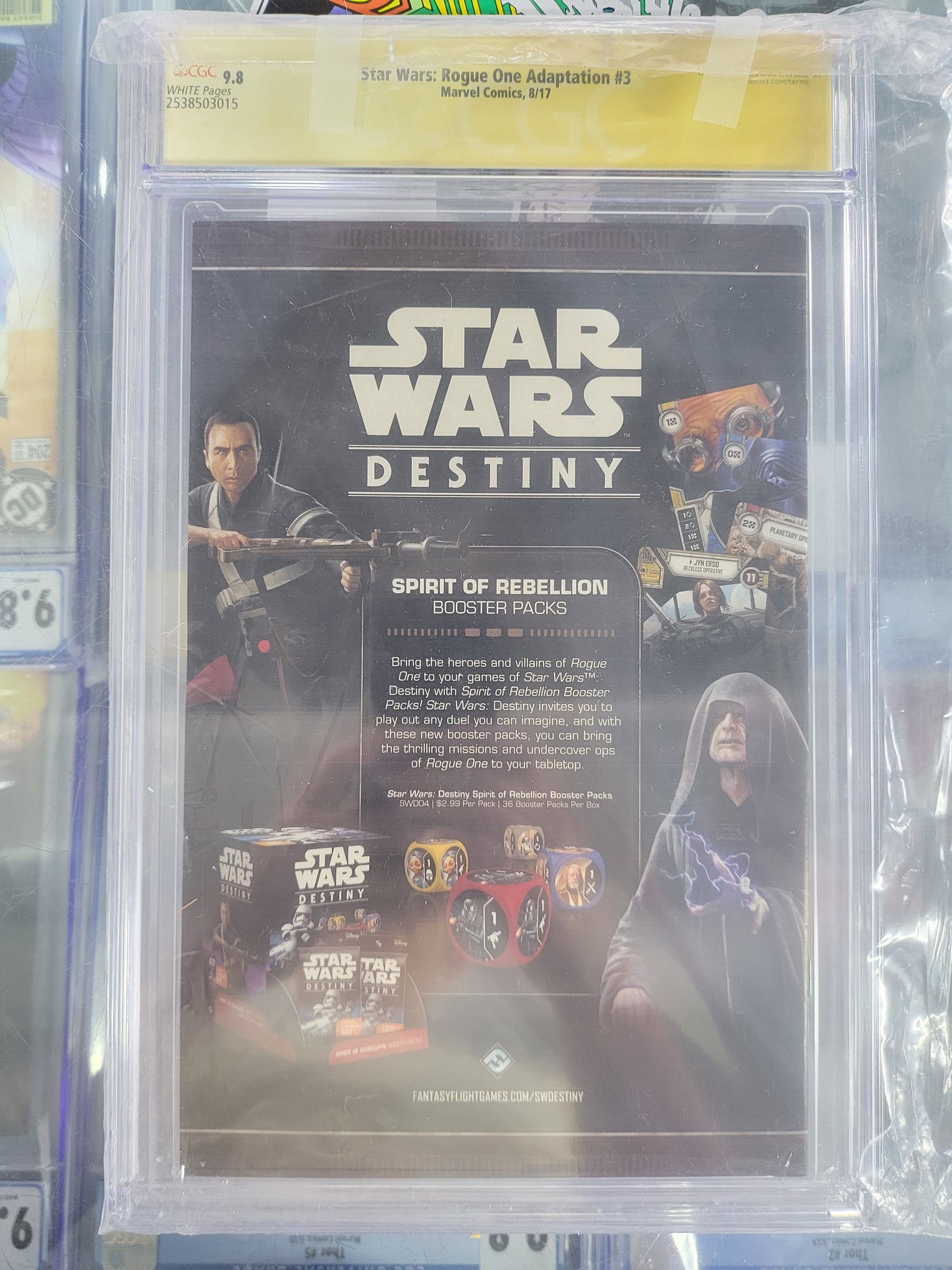 Star Wars Rogue One Adaptation #3 2017 CGC 9.8 Signature Series Signed by Death Trooper Victor Botha