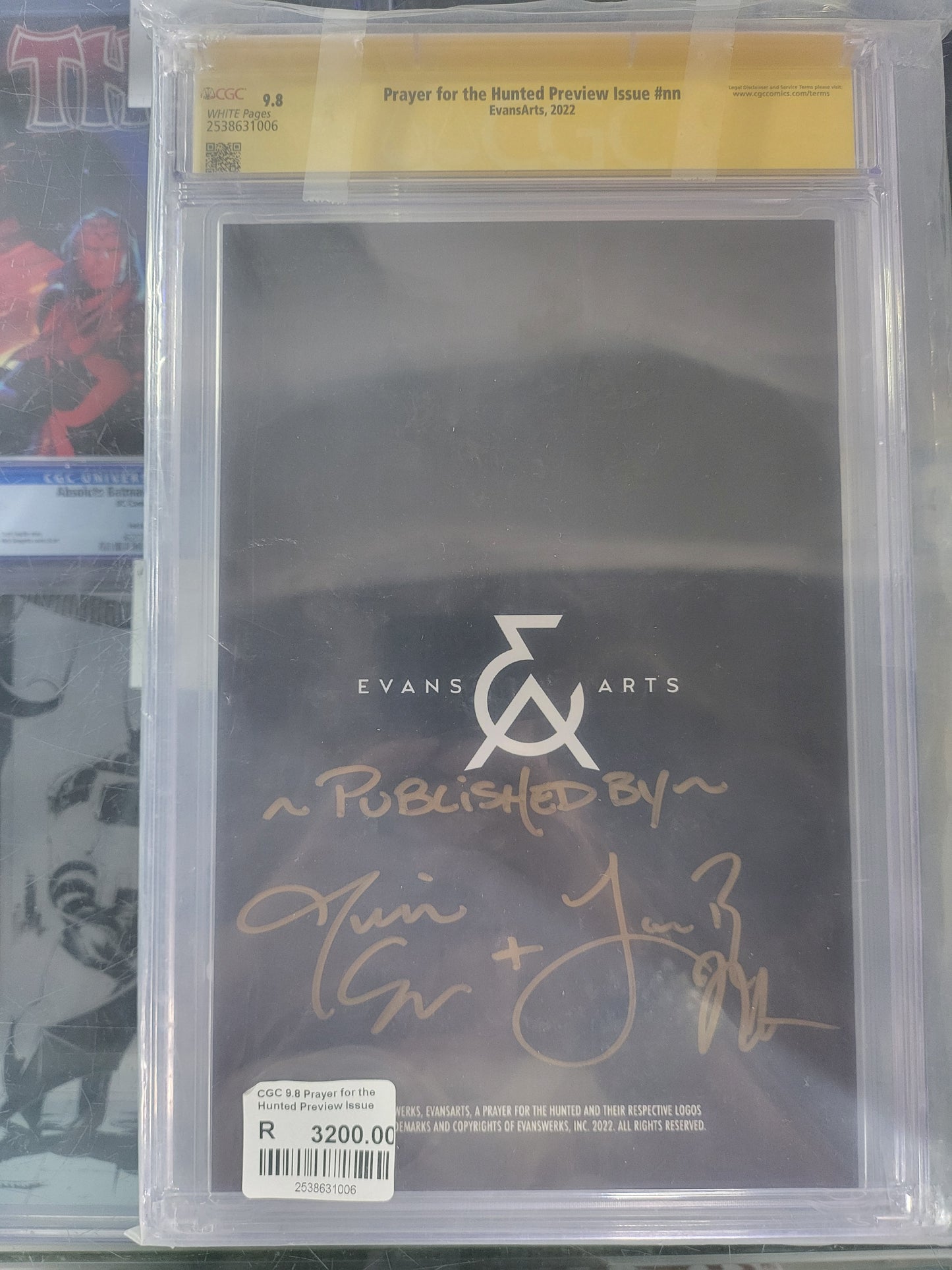 Prayer for the Hunted Preview Issue 2022 CGC 9.8 Signature Series Signed by Justin Eugene Evans and Jason R Moore