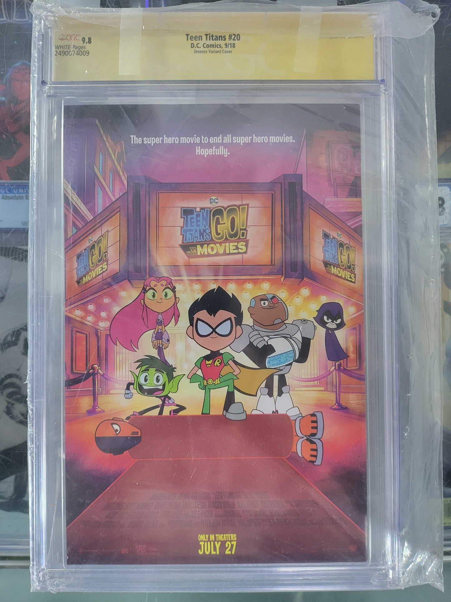 Teen Titans #20 2018 CGC 9.8 Signature Series Signed by Bernard Chang