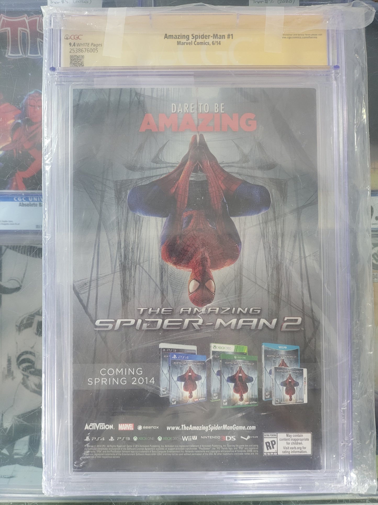 Amazing Spider-Man #1 2014 CGC 9.4 Signature Series Signed by Humberto Ramos