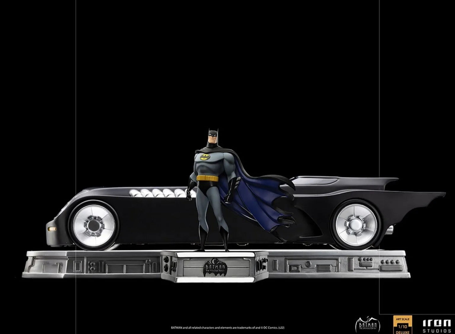 Iron Studios: Batman Animated Series - Batman & Batmobile Deluxe: Art Scale 1/10 Statue