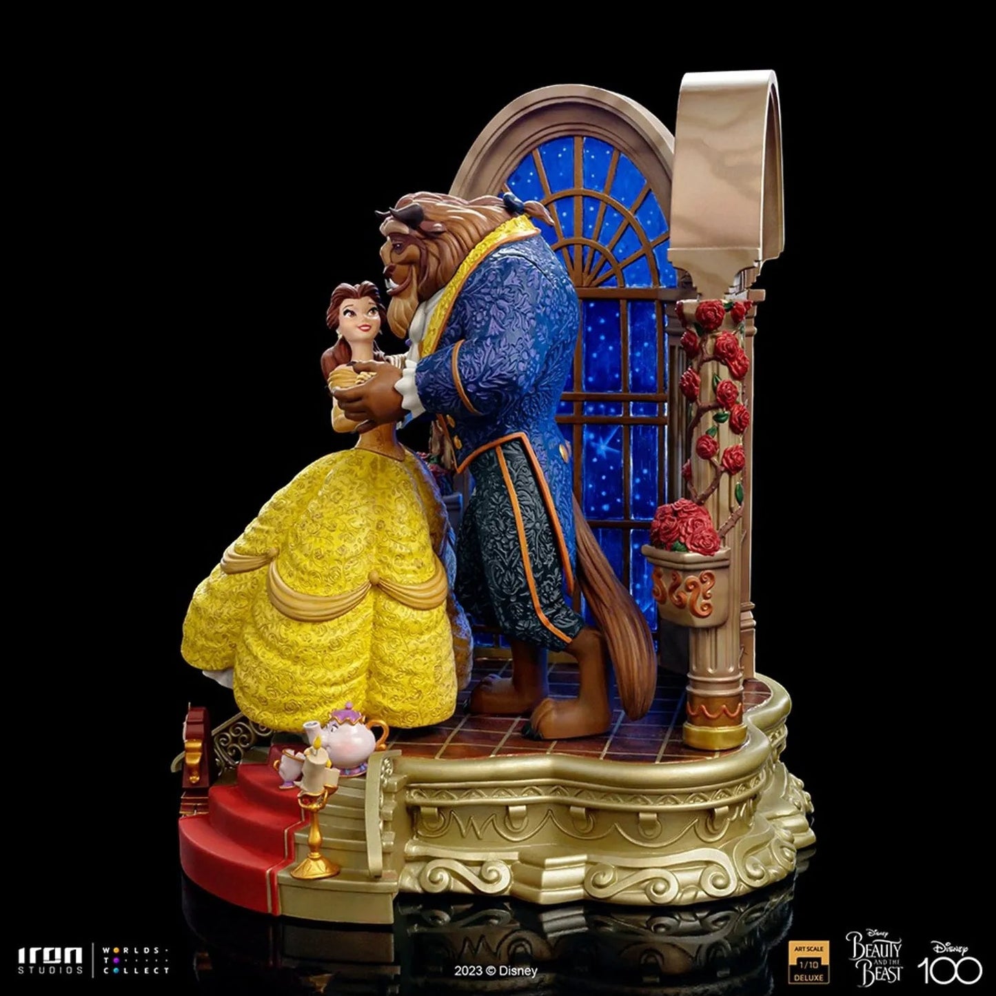 Iron Studios: Disney 100th Beauty & The Beast - Beaty & The Beast Deluxe: Art Scale 1/10 Statue PRE ORDER