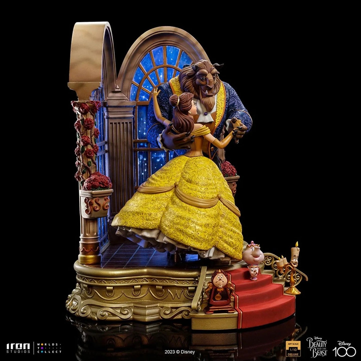 Iron Studios: Disney 100th Beauty & The Beast - Beaty & The Beast Deluxe: Art Scale 1/10 Statue PRE ORDER