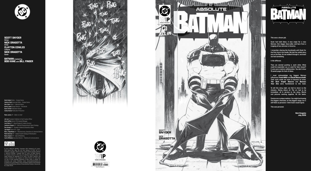 DC W.I.P. : ABSOLUTE BATMAN #1 Treasury/Large Format