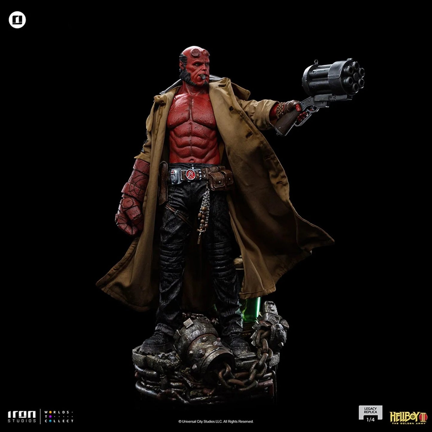 Iron Studios: Hellboy The Golden Army - Hell Boy: Legacy Replica Art Scale 1/4 Statue PRE ORDER