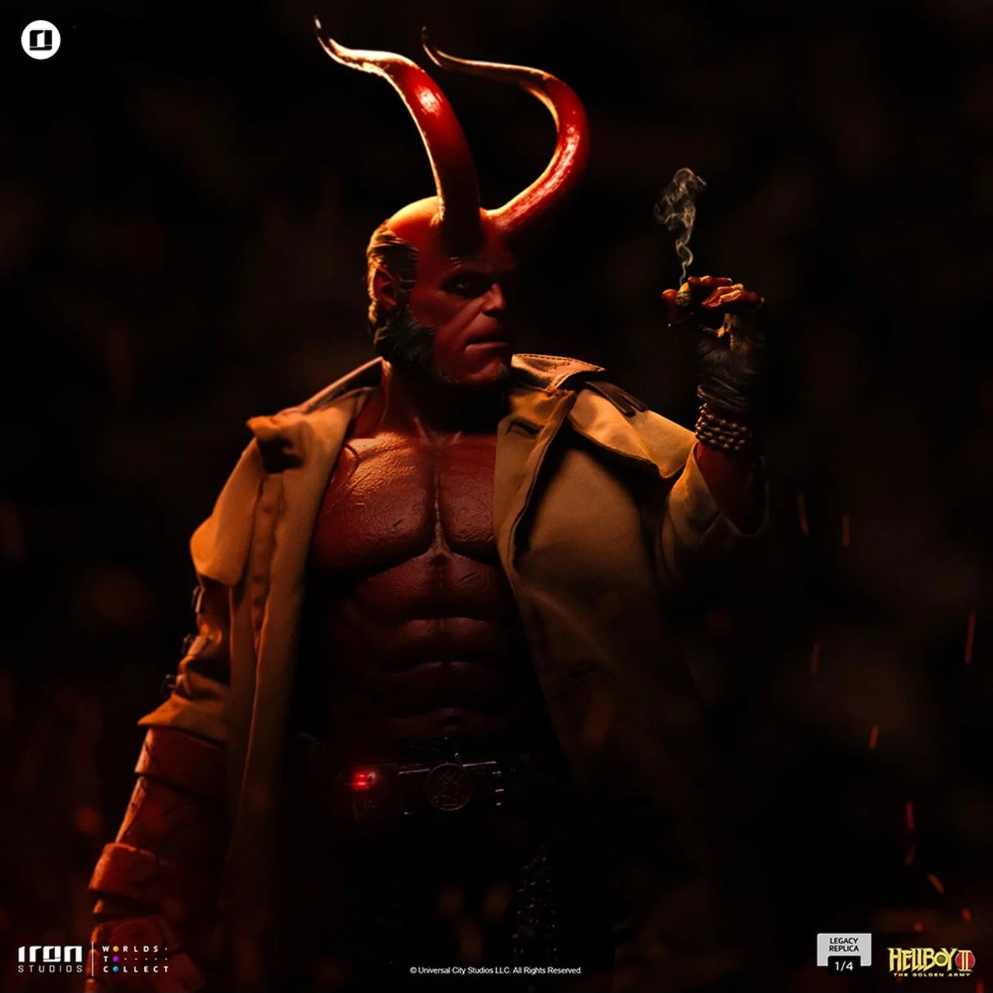 Iron Studios: Hellboy The Golden Army - Hell Boy: Legacy Replica Art Scale 1/4 Statue PRE ORDER