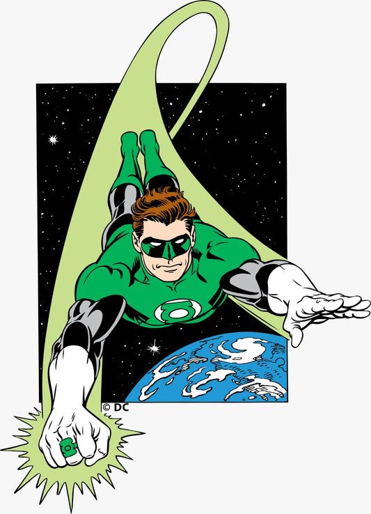 Green Lantern Flying Vinyl Sticker