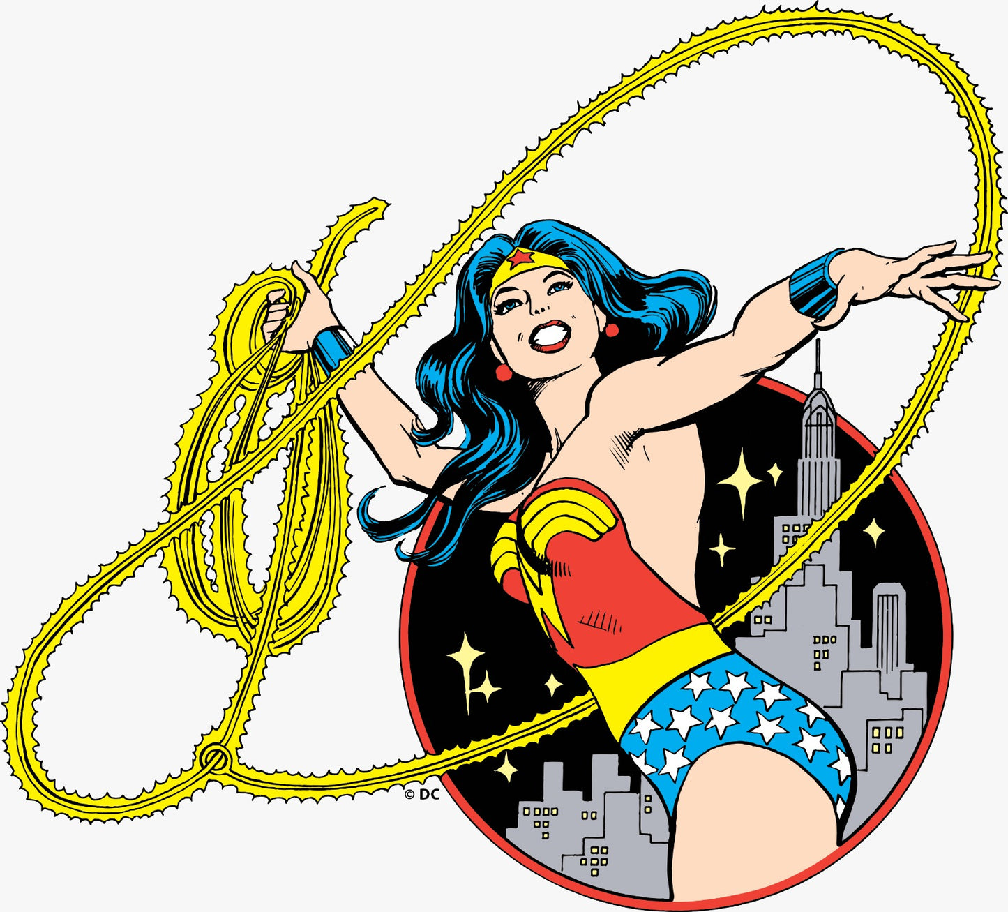 Wonder Woman Lasso Vintage Vinyl Sticker