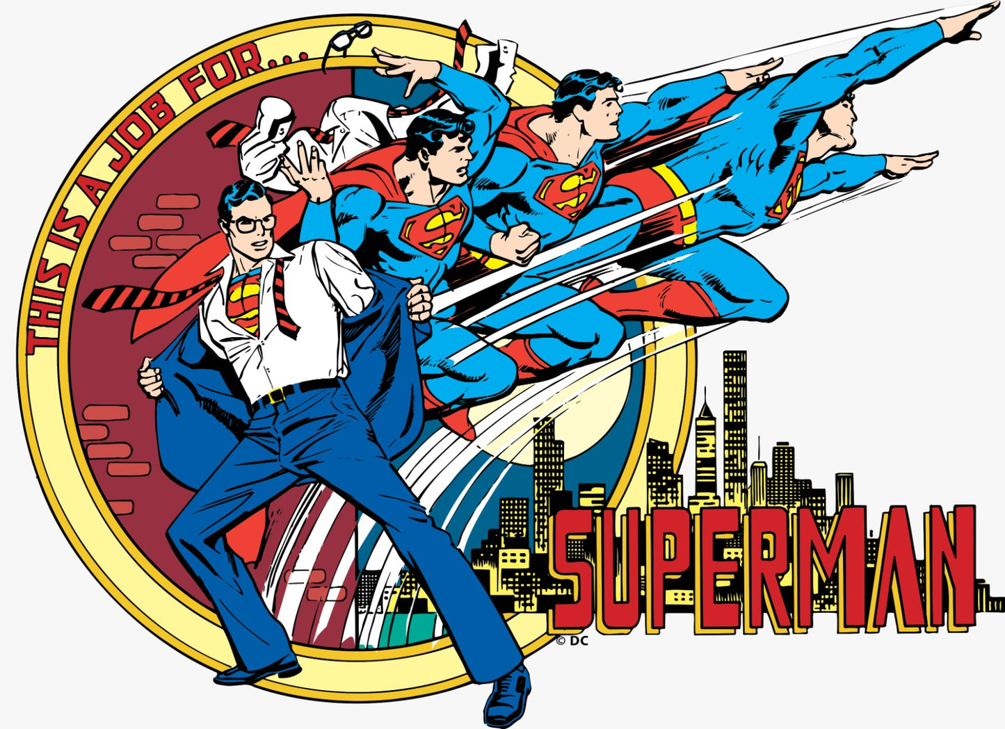 Superman Clark Kent Vintage Vinyl Sticker