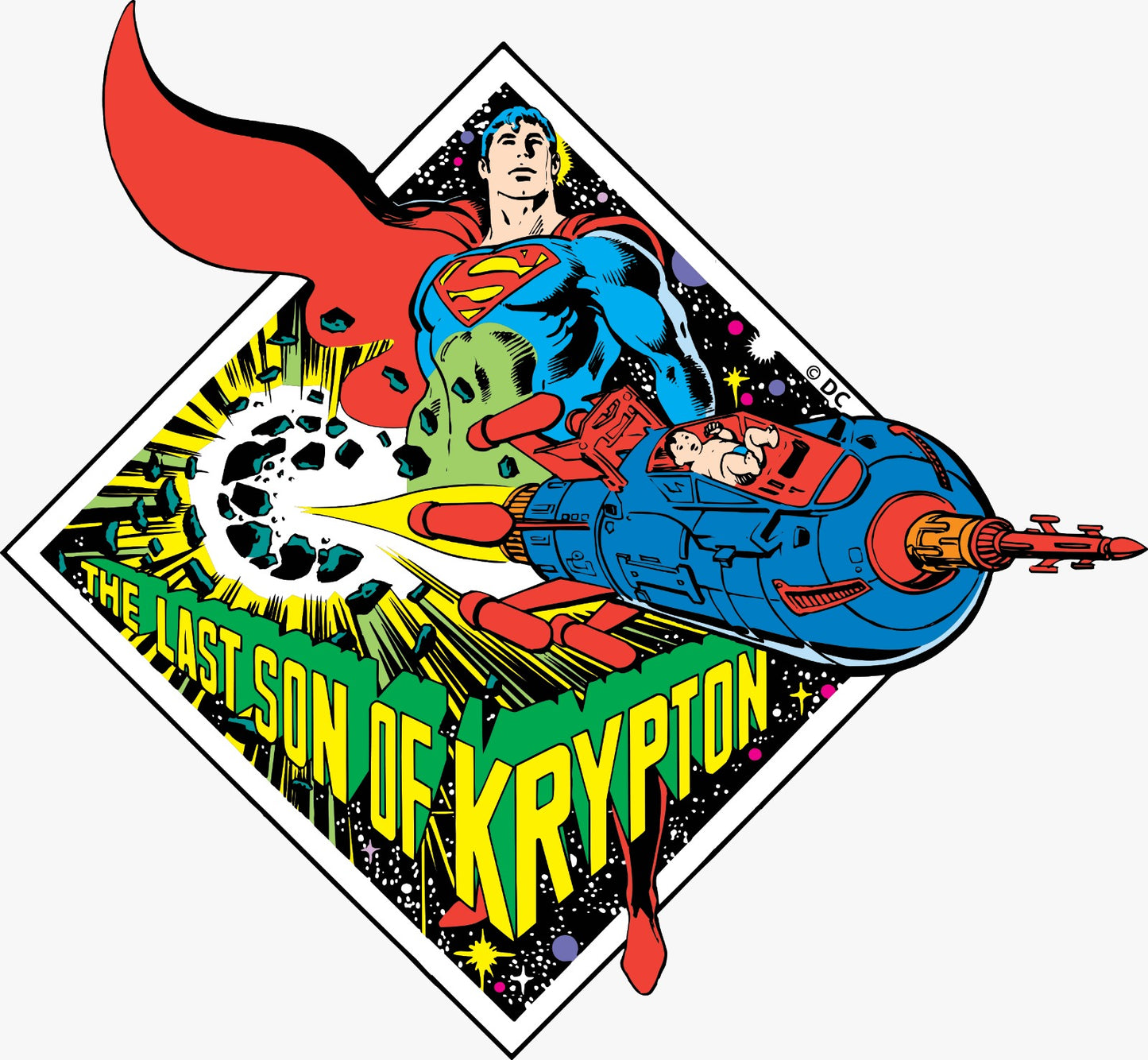 Superman Last Son Diamond Vinyl Sticker