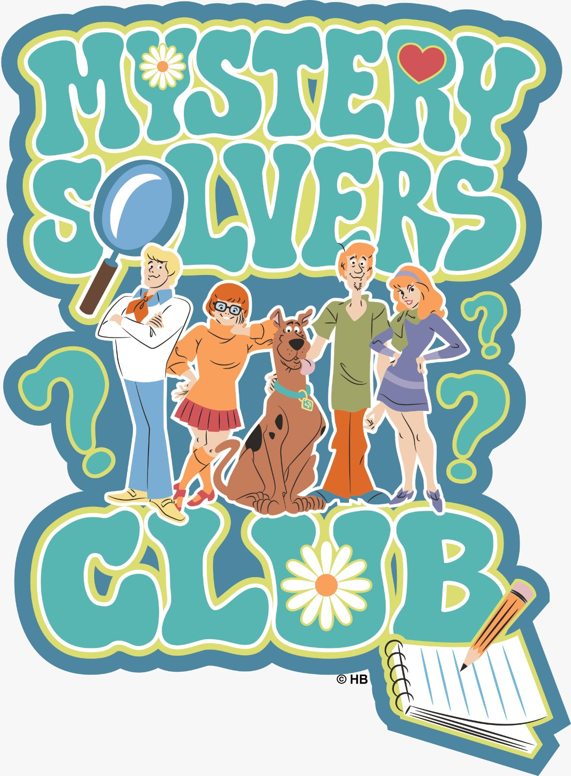 Scooby Doo Mystery Solvers Club Vinyl Sticker