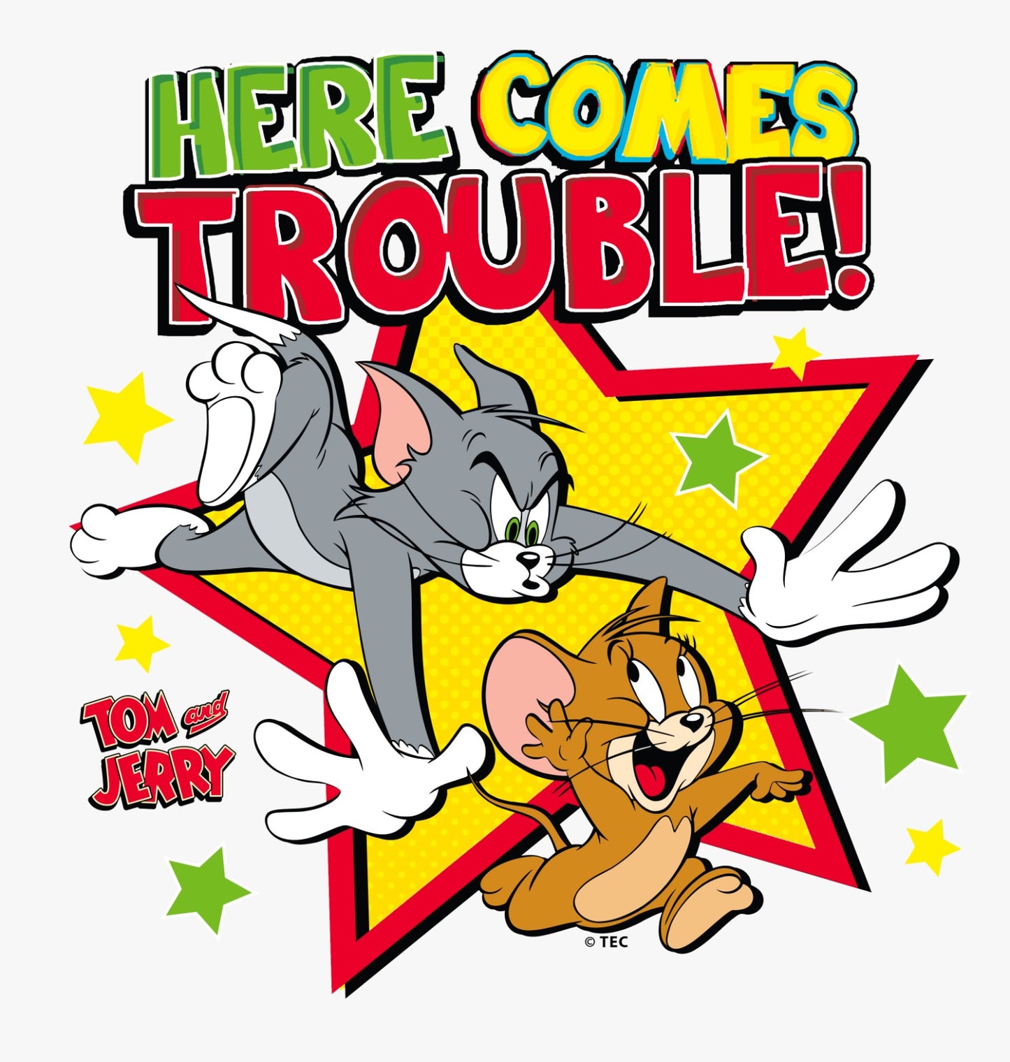 Tom & Jerry Here Comes Trouble Vinyl Sticker