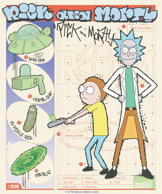 Rick & Morty Pastel Vinyl Sticker