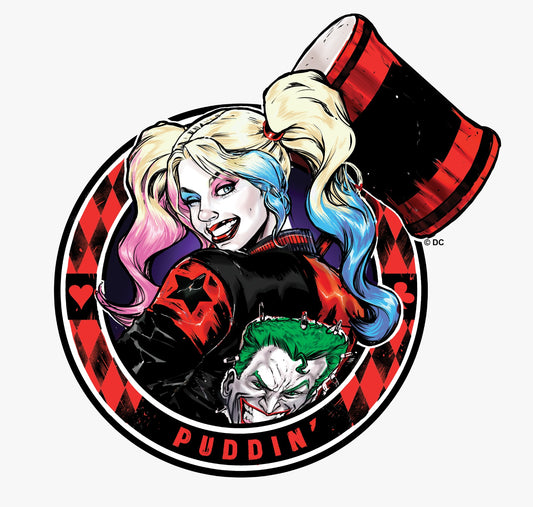 Harley Quinn Round Vinyl Sticker