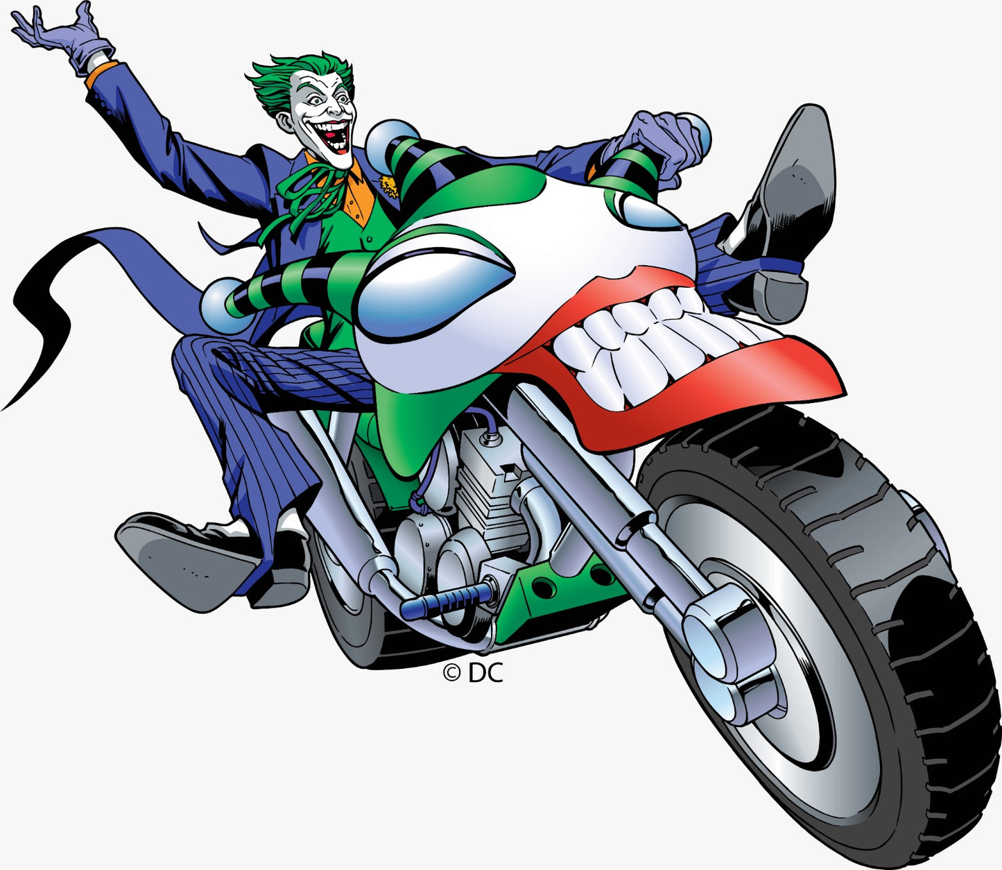 Joker on Bike Vinyl Sticker