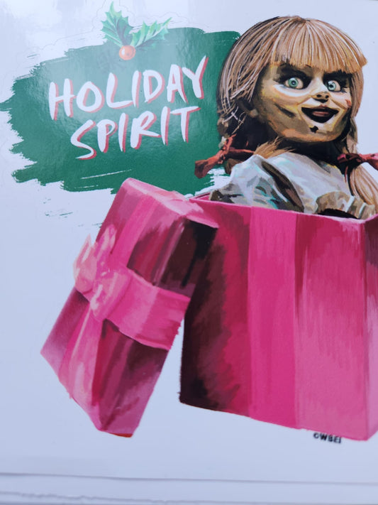 Annabelle Holiday Spirit Vinyl Sticker