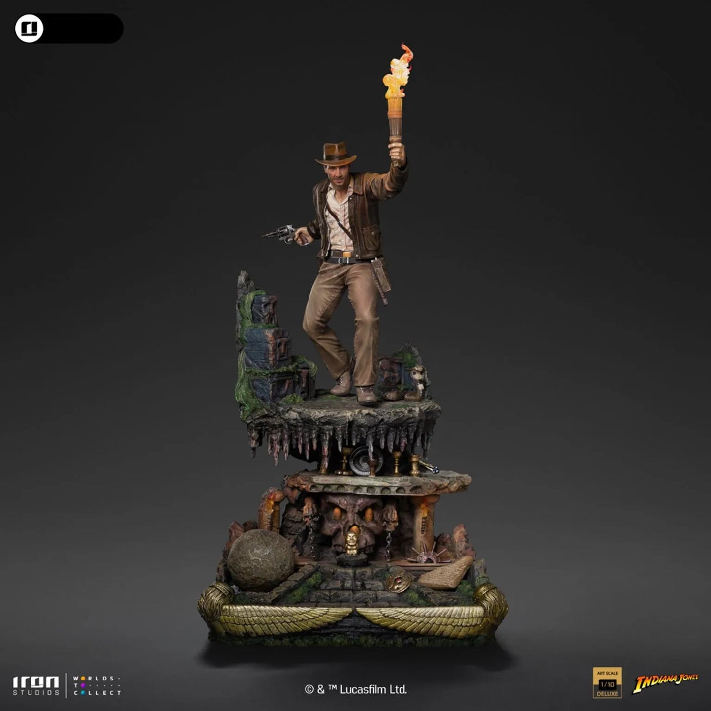 Iron Studios: Indiana Jones - Indiana Jones Deluxe: Scale 1/10 Statue PRE ORDER