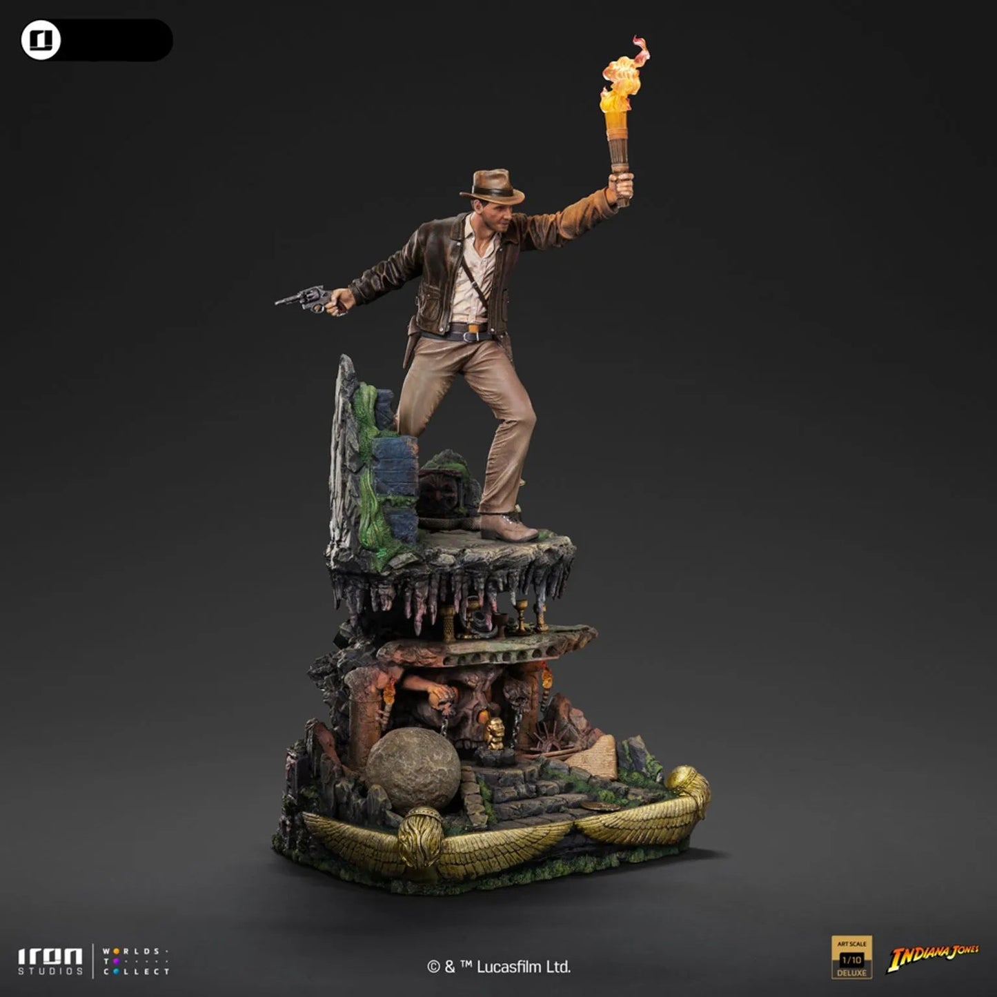 Iron Studios: Indiana Jones - Indiana Jones Deluxe: Scale 1/10 Statue PRE ORDER