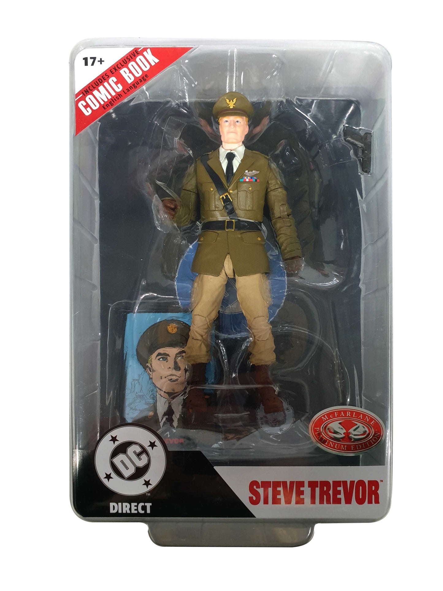 McFarlane Toys DC Direct Steve Trevor Action Figure with Comic Book [Red Platinum Chase Edition]