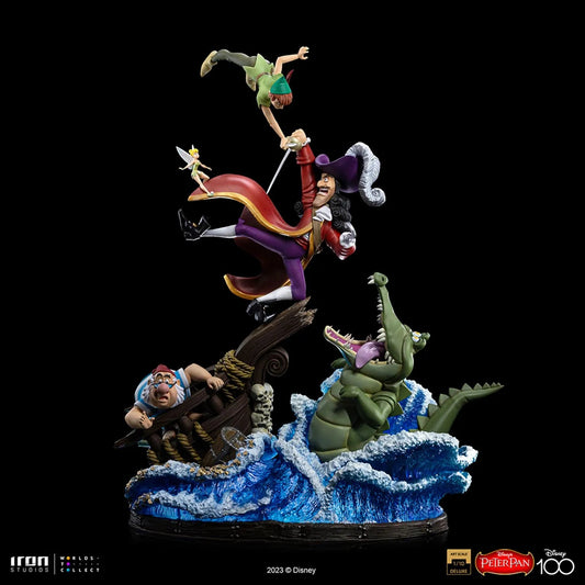 Iron Studios: Disney 100th Peter Pan - Peter Pan Vs Hook Deluxe: Art Scale 1/10 Statue PRE ORDER