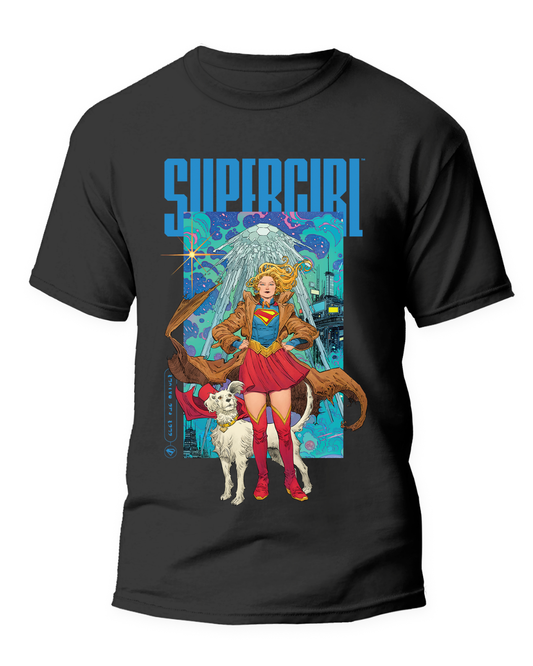 Supergirl Artwork Black T-Shirt