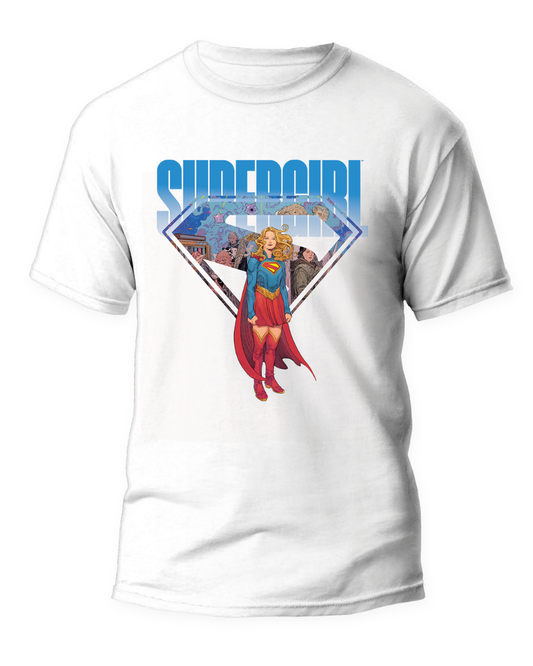 Supergirl Artwork White T-Shirt
