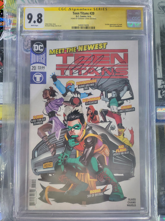 Teen Titans #20 2018 CGC 9.8 Signature Series Signed by Bernard Chang