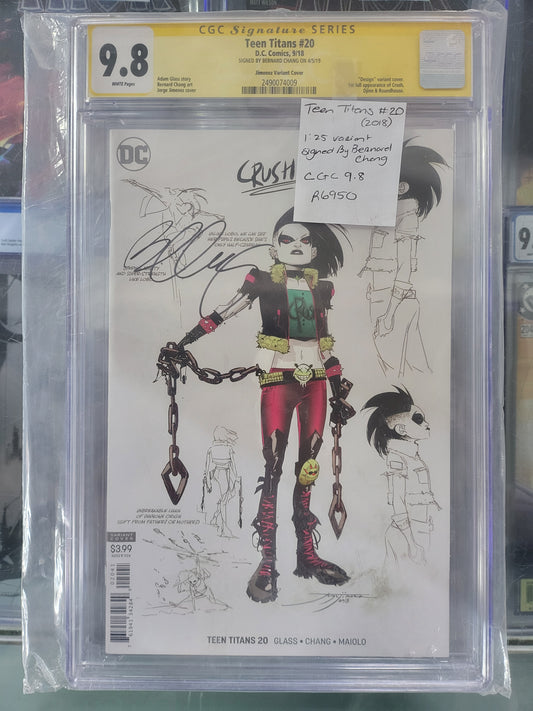 Teen Titans #20 2018 CGC 9.8 Signature Series Signed by Bernard Chang