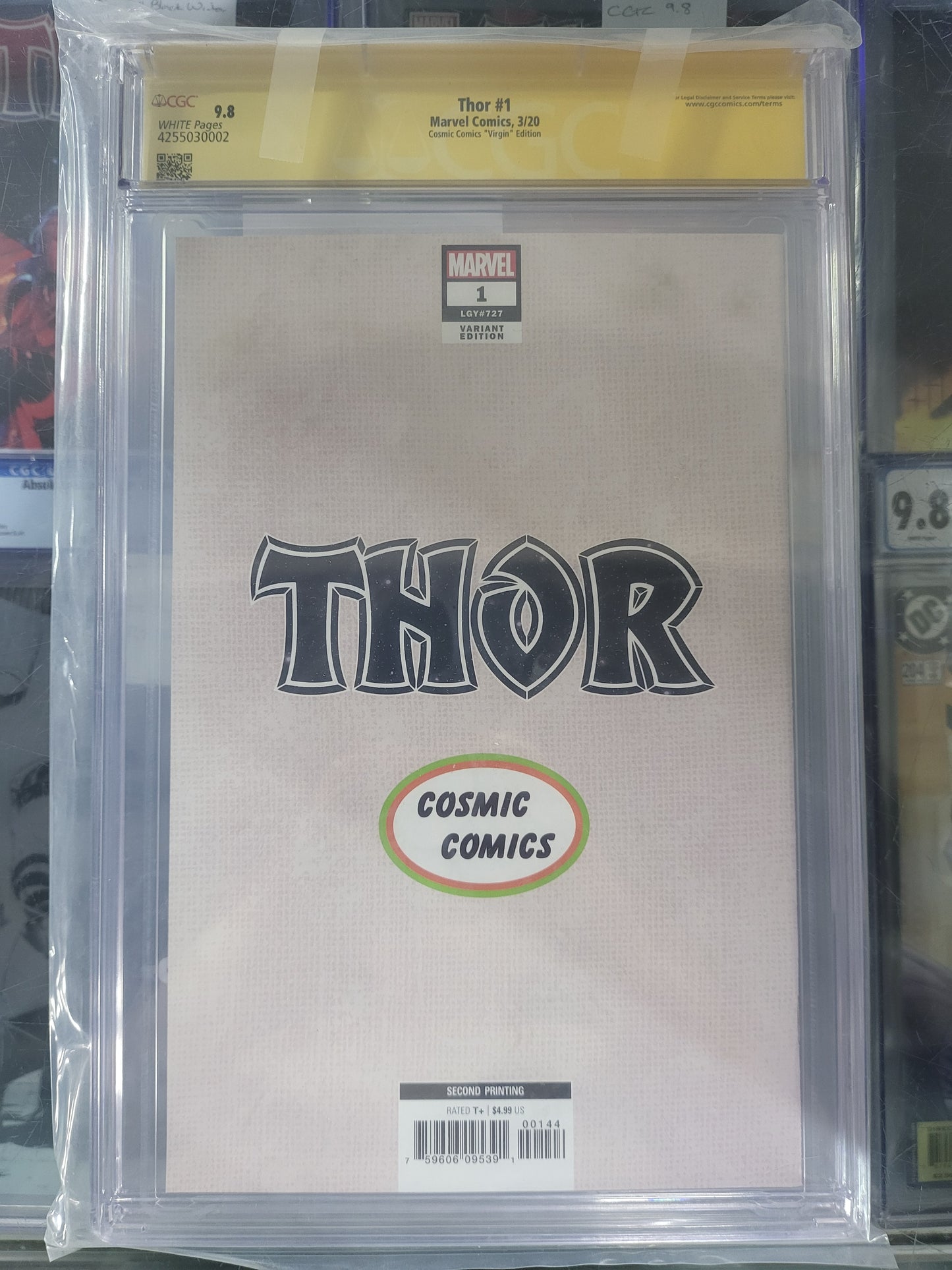 Thor #1 2020 CGC 9.8 Cosmic Comics Derrick Chew Virgin Variant Cover Signature Series Signed By Derrick Chew