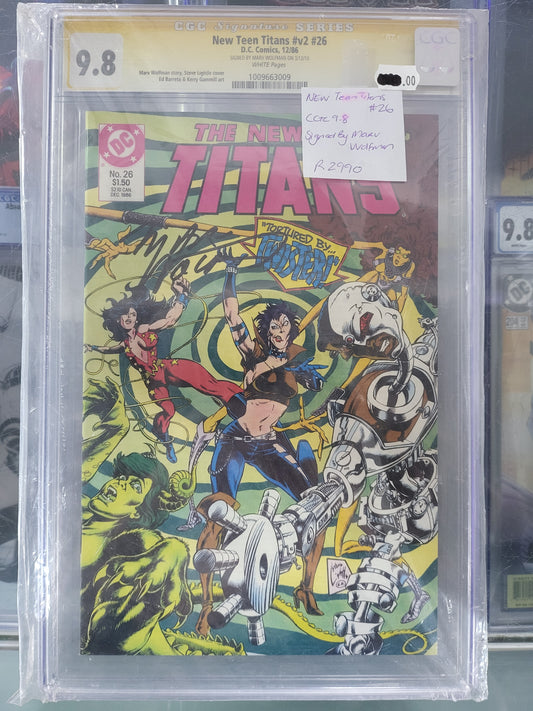New Teen Titans #26 1986 CGC 9.8 Signature Series Signed by Marv Wolfman