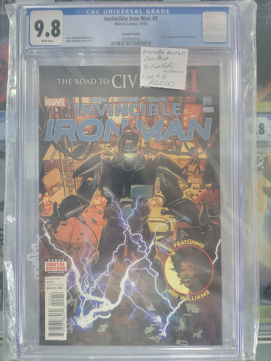 Invincible Iron Man #9 2016 CGC 9.8 Second Printing