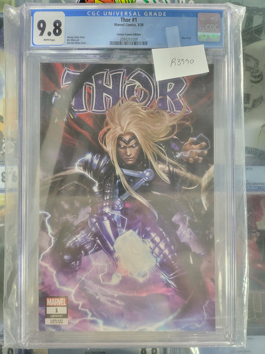 Thor #1 2020 CGC 9.8 Cosmic Comics Derrick Chew Exclusive Variant