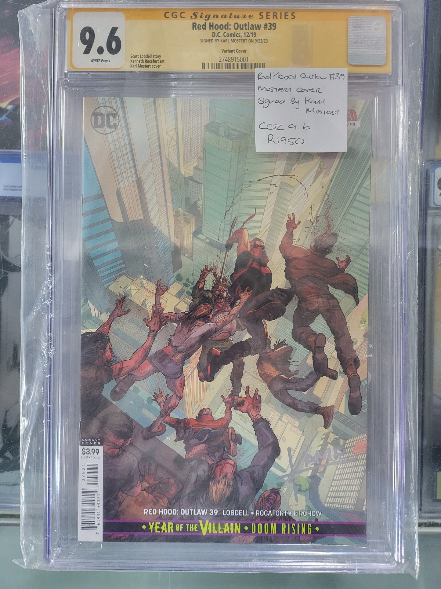 Red Hood Outlaw #39 2019 CGC 9.6 Signature Series Signed by Karl Mostert